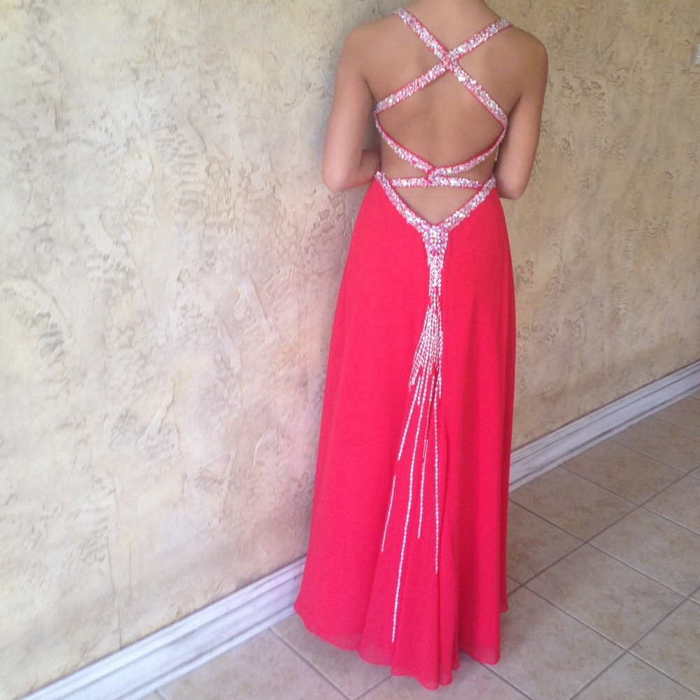 Red Cutout Prom Dress